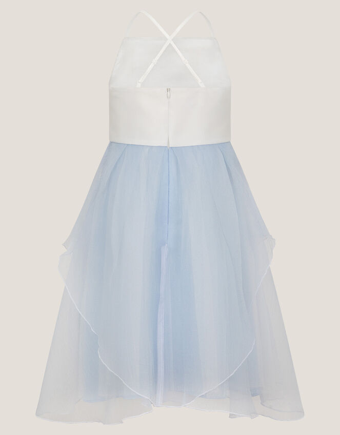 Peony Plain Organza Party Dress, Blue (PALE BLUE), large