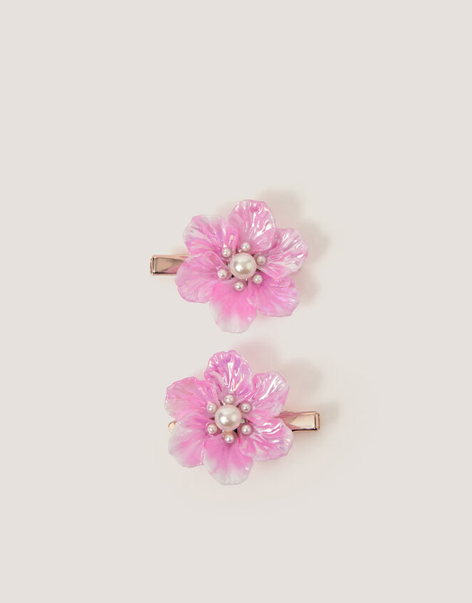 2-Pack Pearl Flower Hair Clips, , large