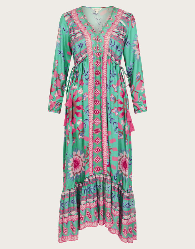 Saskia Floral Dress, Blue (TURQUOISE), large