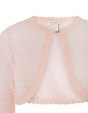 Gracie Shimmer Cropped Cardigan, Pink (PINK), large
