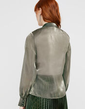 Blair Shimmer Sheer Blouse, Gold (GOLD), large