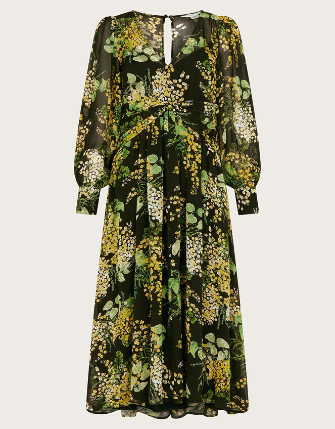 Valeria Print Dress, Black (BLACK), large