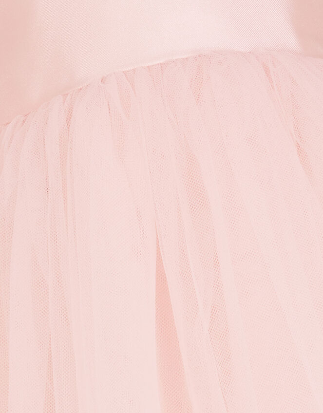 Baby Angel Wing Sleeve Tulle Dress, Pink (PALE PINK), large