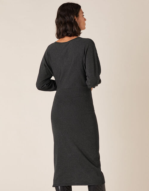 Star Heat-Seal Gem Knit Dress with LENZING™ ECOVERO™, Grey (CHARCOAL), large