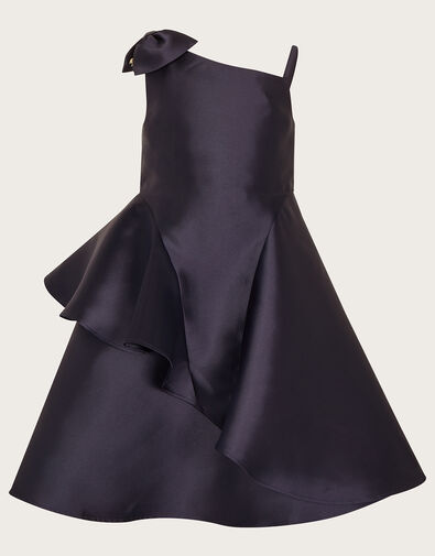 Bonnie Bow One-Shoulder Dress, Blue (NAVY), large