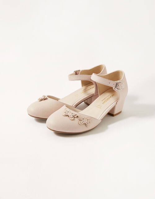 Shimmer Butterfly Two-Part Heels, Pink (PALE PINK), large