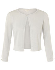 Elyse Metallic Shrug, Ivory (IVORY), large