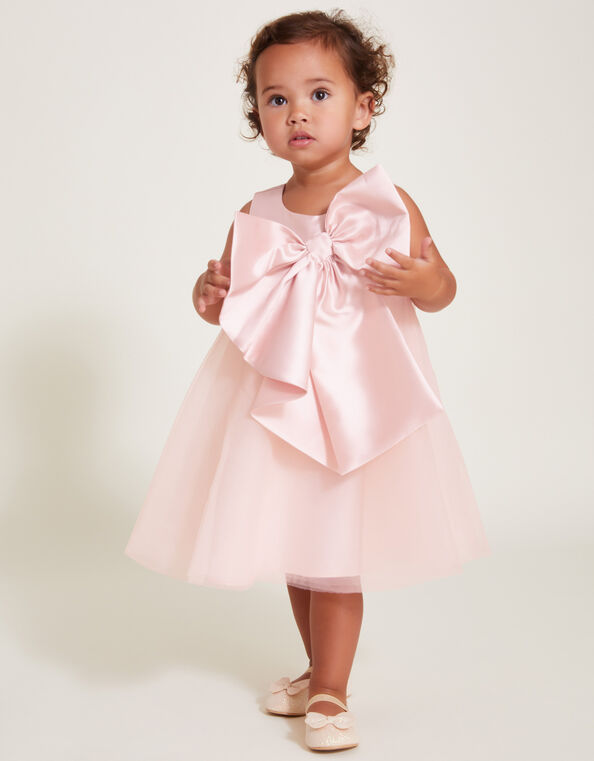 Baby Bonnie Bow Dress, Pink (PALE PINK), large