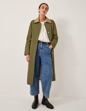 Lucy Trench Coat, Green (KHAKI), large