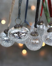 Nkuku Snow Drop Baubles 4 Pack, , large