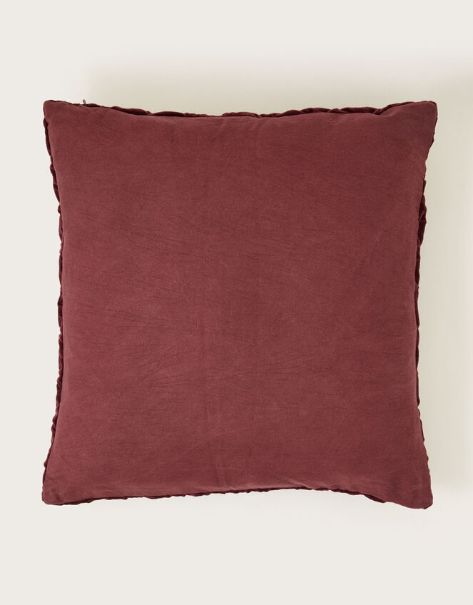 Quilted Velvet Cushion Red