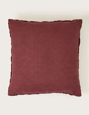 Quilted Velvet Cushion, Red (BURGUNDY), large