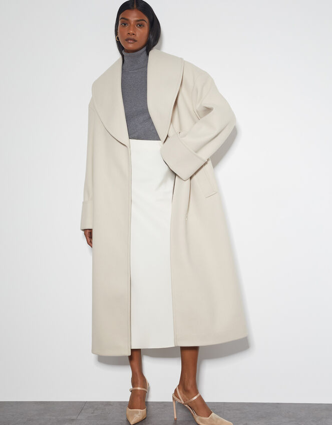 Carrie Shawl Coat, Ivory (IVORY), large