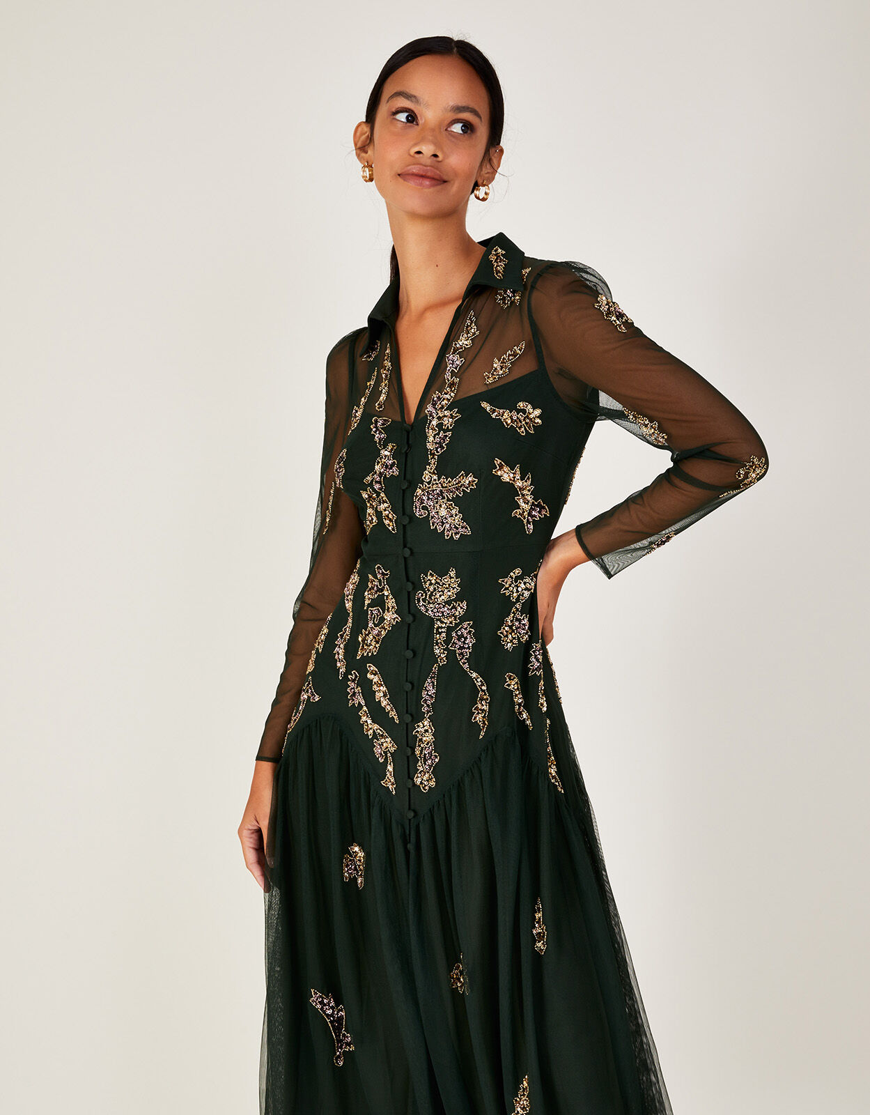 Shirt dress evening gown top