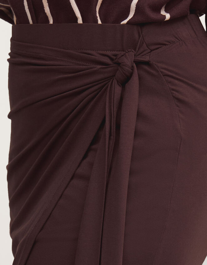 Callie Thorpe x Monsoon Jersey&nbsp;Sarong Skirt, Brown (BROWN), large