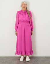 Peggy Shirred Midi Dress , Pink (PINK), large
