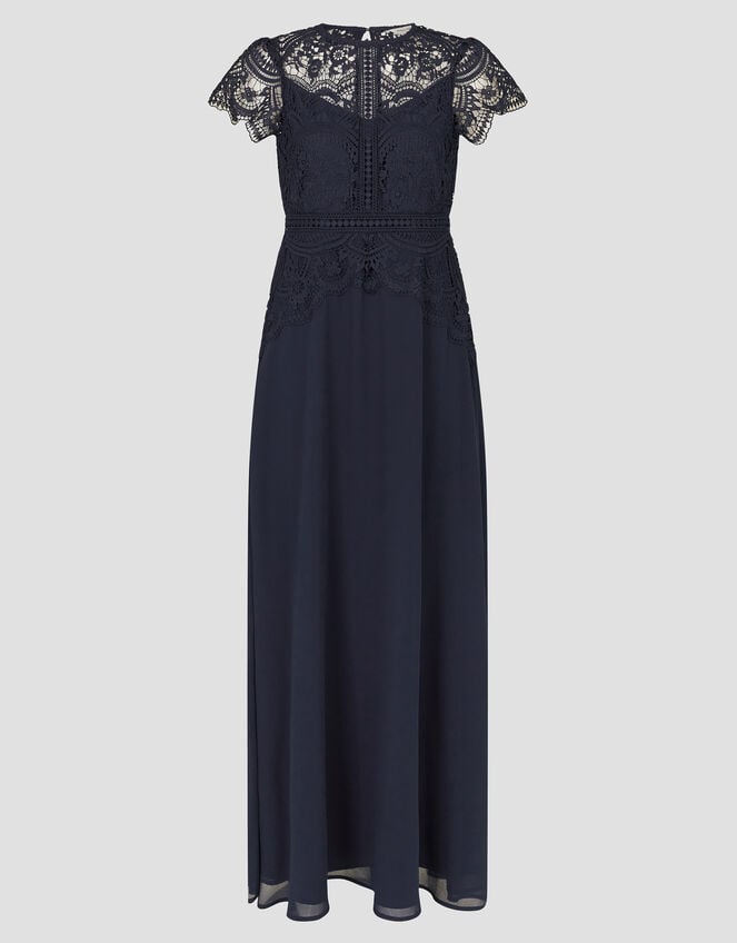 Monica Lace Maxi Dress, Blue (NAVY), large