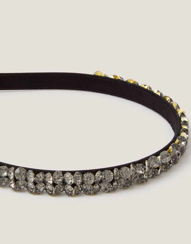 Rhinestone Embellished Headband, , large