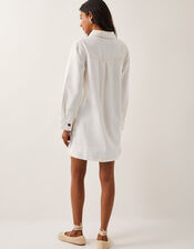 Nara Denim Tunic Shirt Dress, Natural (ECRU), large