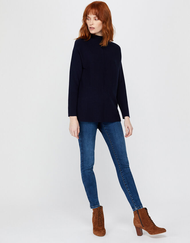 Yasmin Knitted Jumper with Sustainable Viscose, Blue (NAVY), large