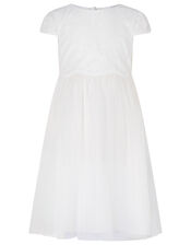 Lace Dress and Cover-Up Bridal Set, Ivory (IVORY), large
