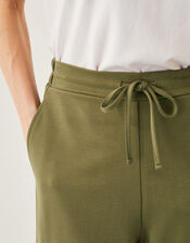 Jo Jersey Culotte Trousers, Green (KHAKI), large