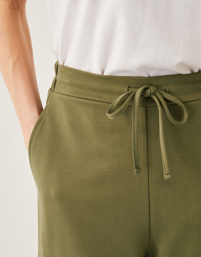 Jo Jersey Culotte Trousers, Green (KHAKI), large