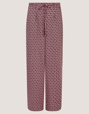 Netta Floral Print Wide Leg Trousers, Pink (PINK), large