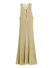 Chinti & Parker Lightweight Shimmer Midi Dress, Gold (GOLD), large