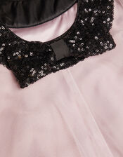Ailani Sequin Bow Tulle A-Line Dress, Pink (PALE PINK), large