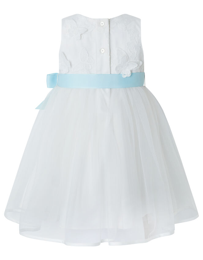Baby Butterfly Mesh Occasion Dress, Ivory (IVORY), large