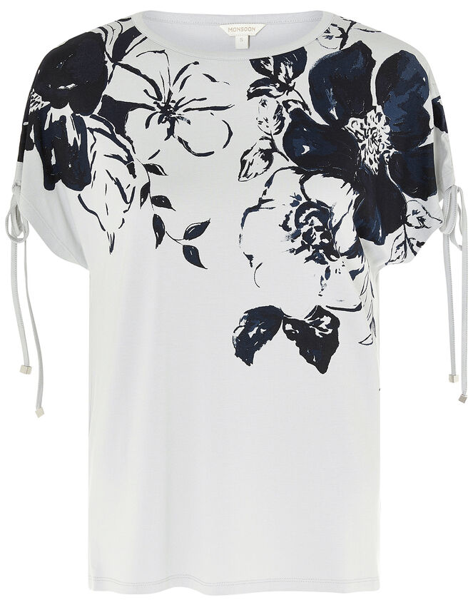 LOUNGE Pia Floral T-Shirt, Grey (GREY), large