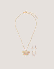 Flower Butterfly Jewellery Set, , large