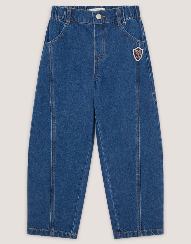 Barrel Leg Jeans, Blue (BLUE), large
