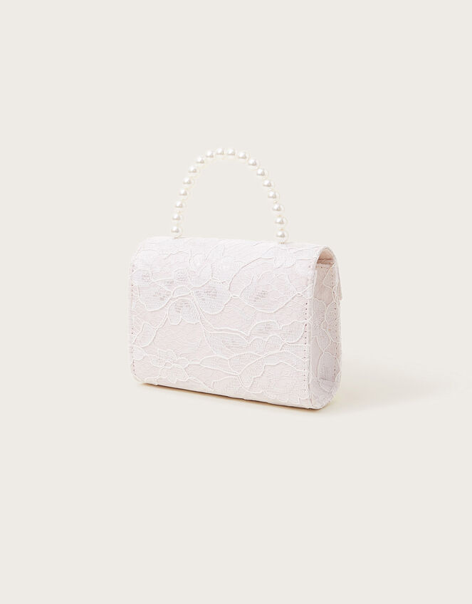 Valeria Lace Pearl Heart Bag, , large