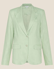 Jana Blazer in Linen Blend, Green (GREEN), large