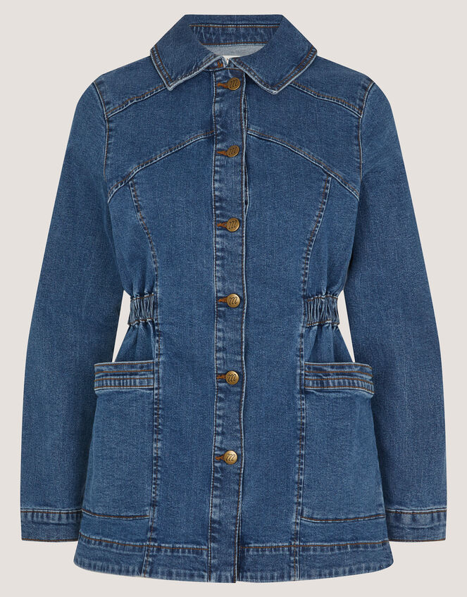 Mabel Longline Denim Jacket Blue