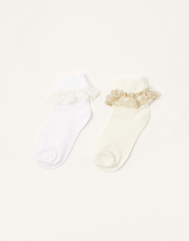 Baby Lace Frill Sock Twinset, Multi (MULTI), large