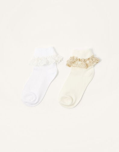 Baby Lace Frill Sock Twinset, Multi (MULTI), large