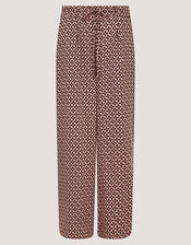 Netta Floral Print Wide Leg Trousers, Pink (PINK), large