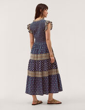 Amaya Print Jersey Maxi Dress, Blue (NAVY), large