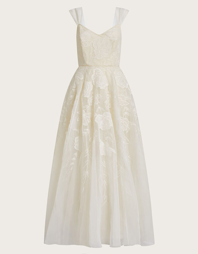 Rose Organza Maxi Wedding Dress, Ivory (IVORY), large