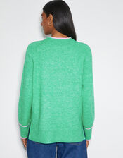 Oti Oversized Mock Neck Jumper, Green (GREEN), large