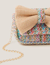 Woven Bow Bag, , large