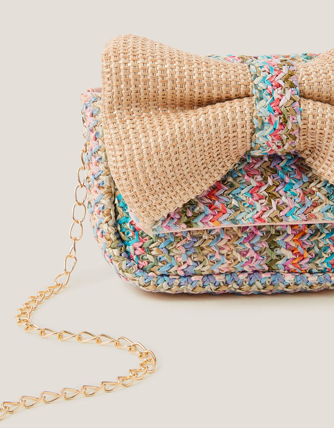 Woven Bow Bag, , large