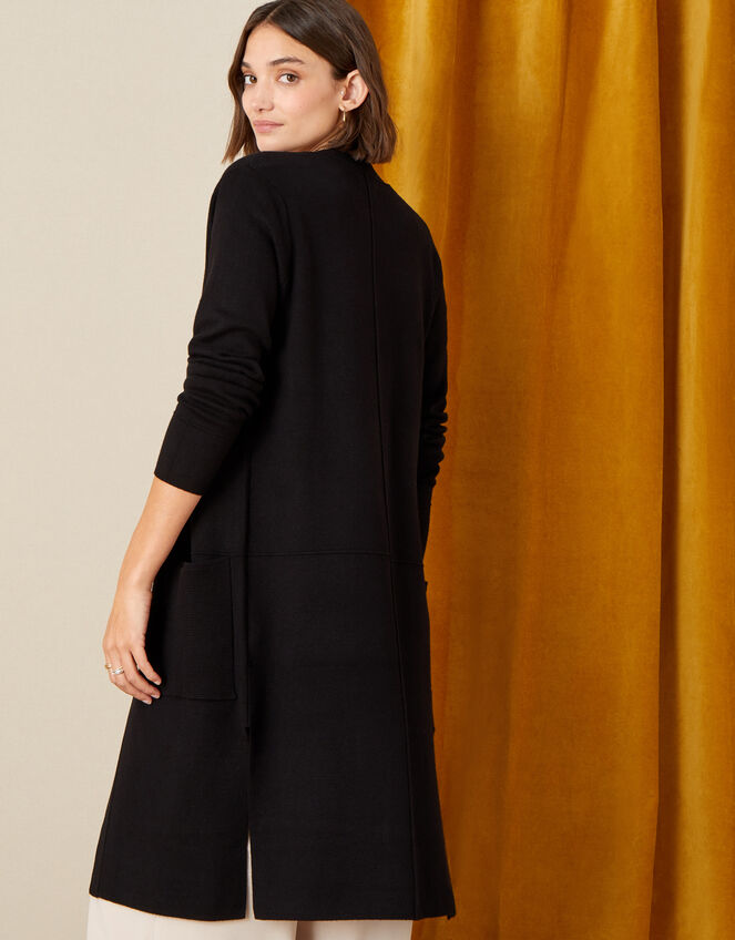 Longline Coatigan, Black (BLACK), large
