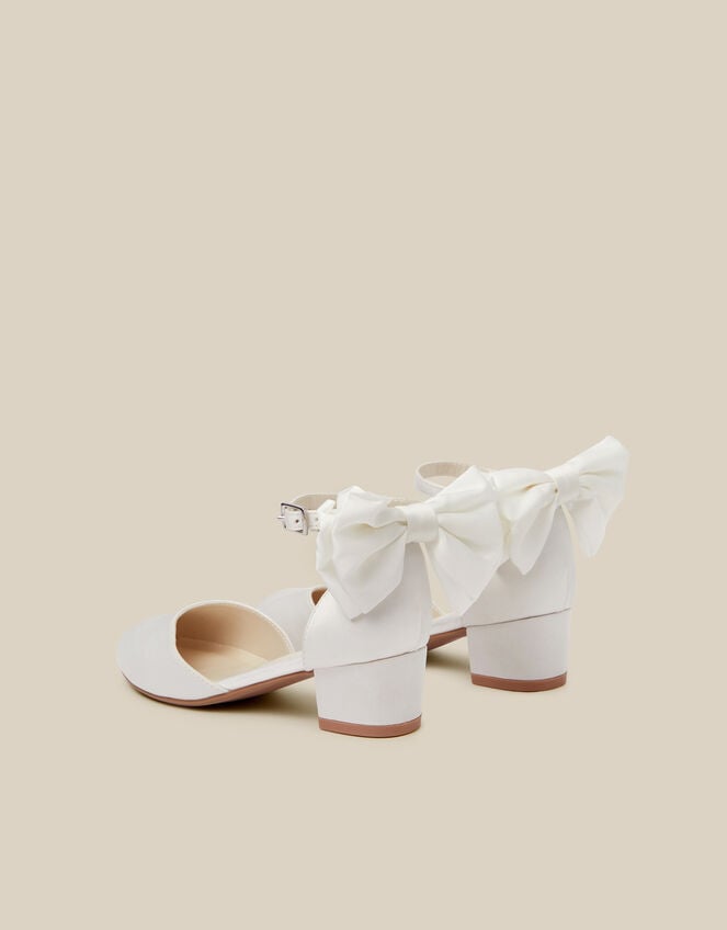 Sara Closed-Toe Bow Heels, Ivory (IVORY), large