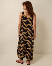 Zahara Sleeveless Print Jumpsuit, Black (BLACK), large