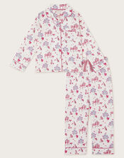 Woodland Flannel Pyjamas , Ivory (IVORY), large