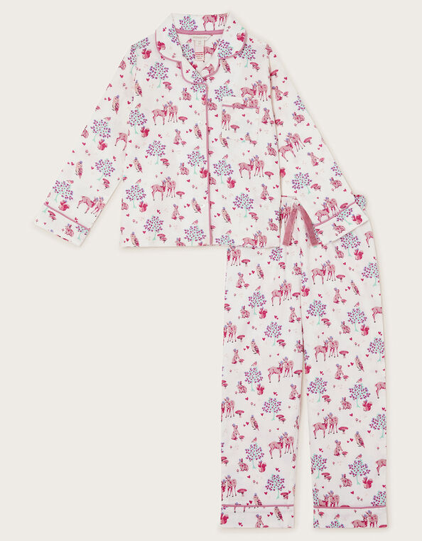 Woodland Flannel Pyjamas , Ivory (IVORY), large